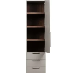 Rens 1-deurs legkast greep lang noten/pebble grey [fsc]