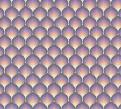 Retro behang met abstract schaalpatroon - oranje, zwart, paars Retro-stijl behang met abstract schaalpatroon - oranje, zwart, paars #1