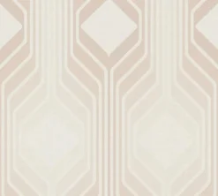 Retro behang met ruitpatronen in zachte kleuren – beige, crème, wit #1
