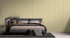 Retro behang nostalgische patronen – bruin, groen Nostalgische patronen op retro behang – bruin, groen #1
