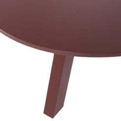 Rhonda eettafel o129 cm eiken bordeauxrood [fsc]