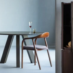 Rhonda eettafel o129 cm eiken middenbruin [fsc]