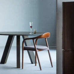 Rhonda eettafel o129 cm eiken middenbruin [fsc]