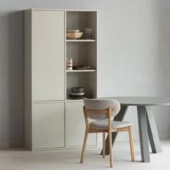 Rhonda eettafel o129 cm eiken warmgrijs [fsc]