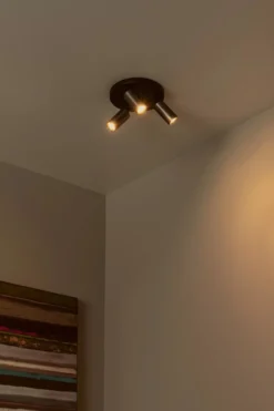 RITMO PLAFONDSPOT Ø 18CM 3-LICHTS KOFFIE