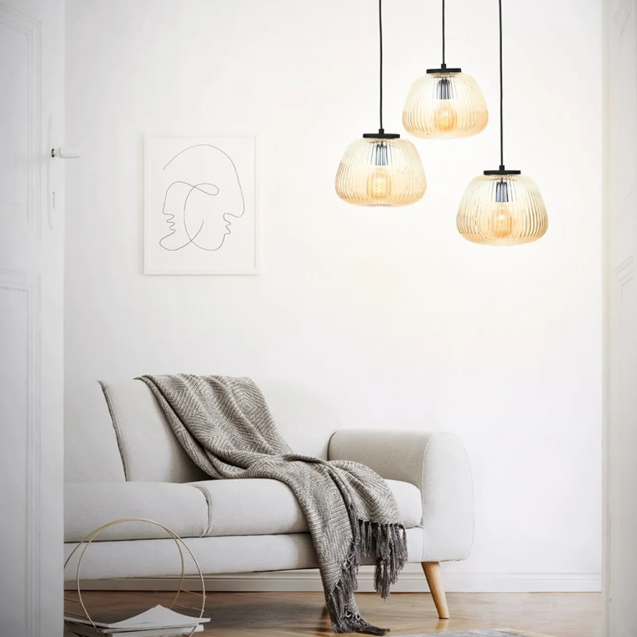 ROBBIE HANGLAMP 3-LICHTS ROND