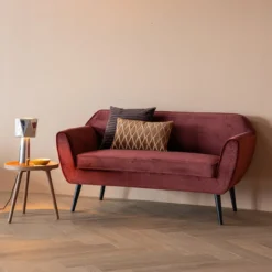 Rocco bank 150 cm velvet bordeauxrood [fsc]