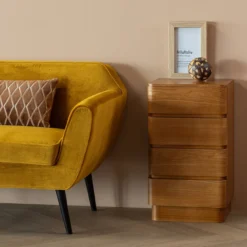 Rocco bank 150 cm velvet okergeel [fsc]