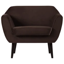 Rocco fauteuil velvet donkerbruin [fsc]