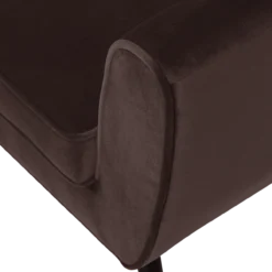 Rocco fauteuil velvet donkerbruin [fsc]