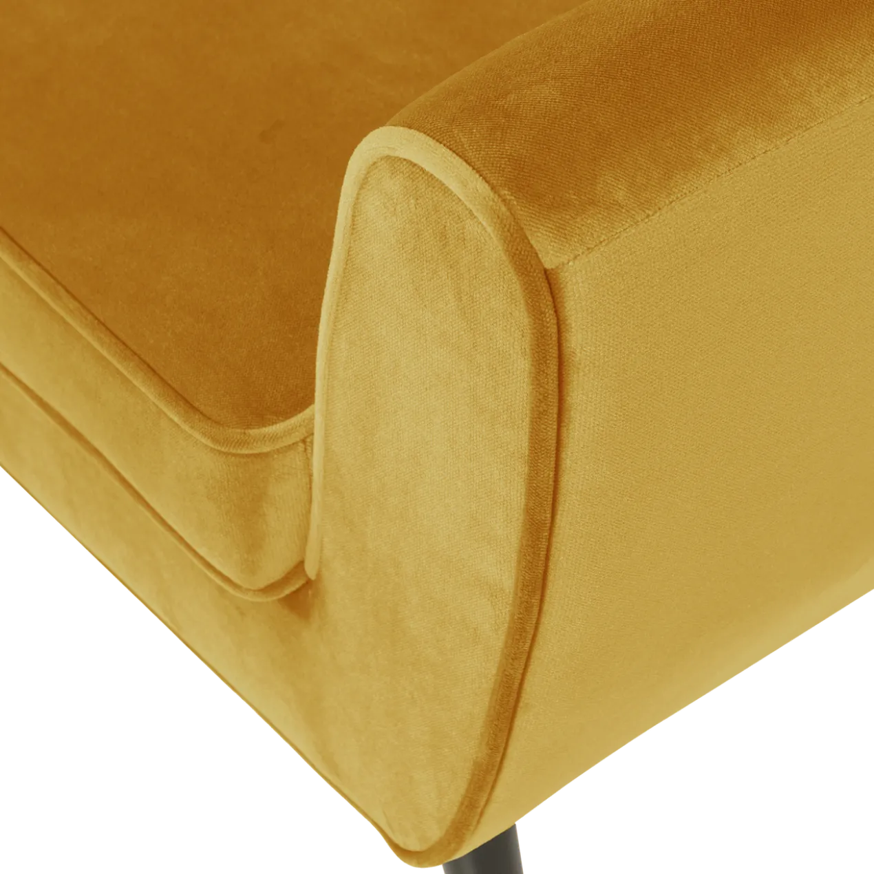 Rocco fauteuil velvet okergeel