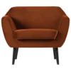 Rocco fauteuil velvet roestbruin