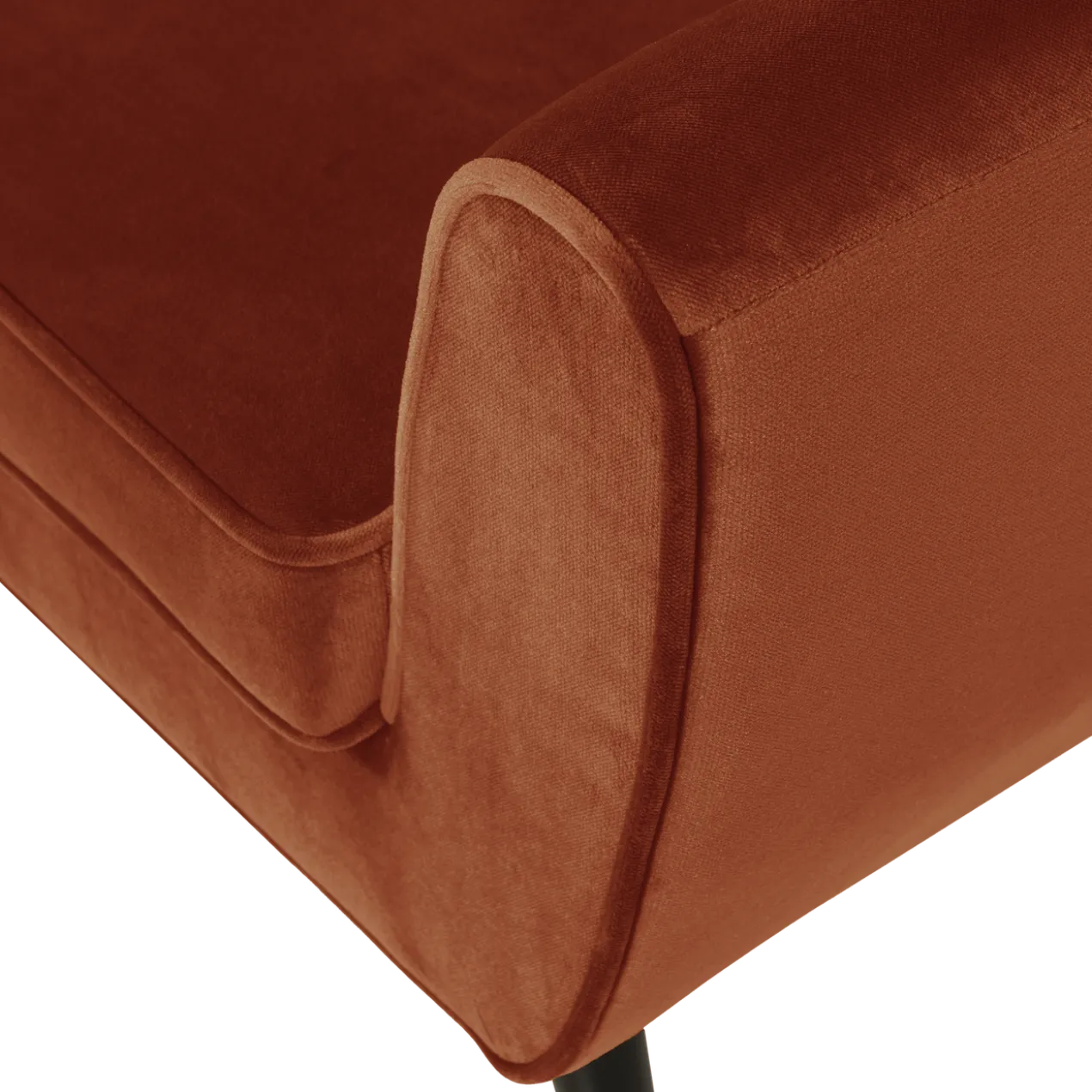Rocco fauteuil velvet roestbruin
