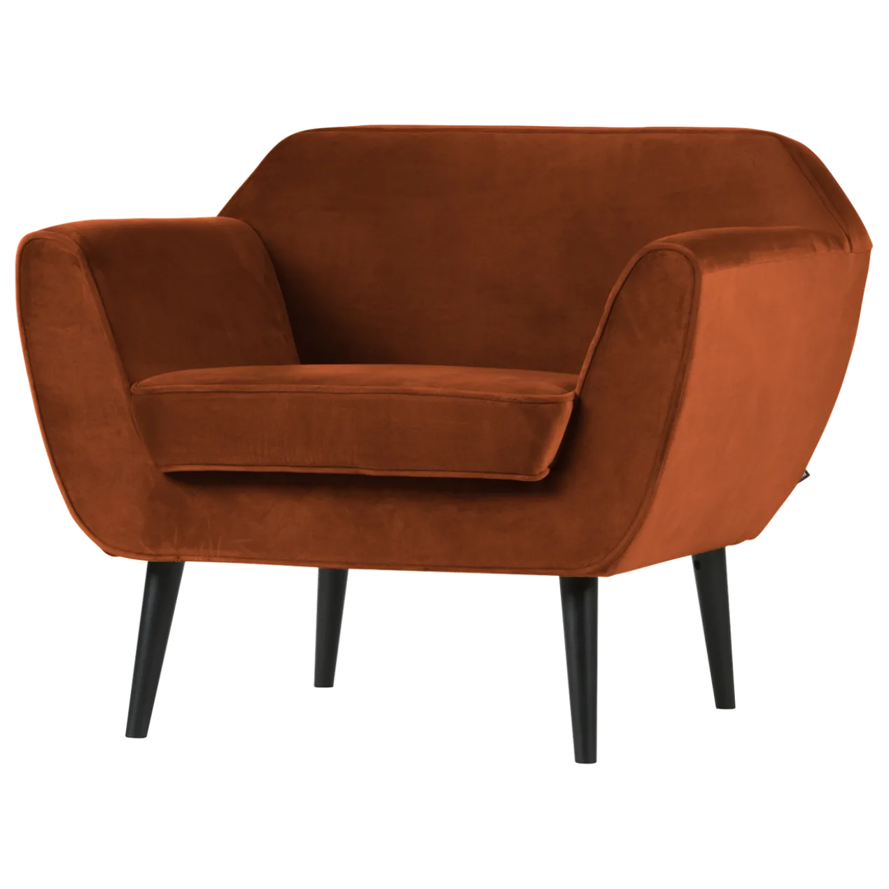 Rocco fauteuil velvet roestbruin