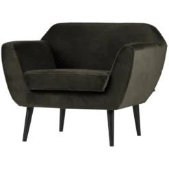 Rocco fauteuil velvet warmgroen