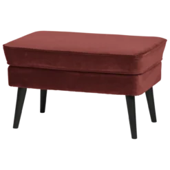 Rocco hocker velvet bordeauxrood [fsc]