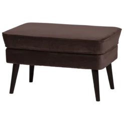 Rocco hocker velvet donkerbruin [fsc]