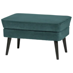 Rocco hocker velvet groenblauw