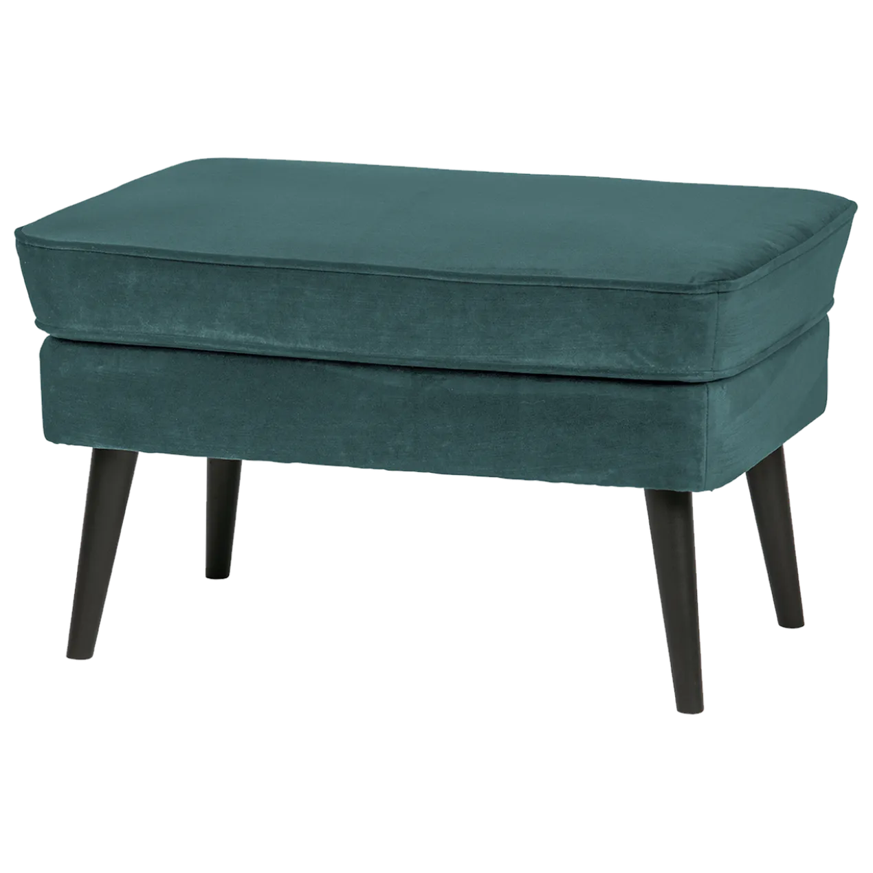 Rocco hocker velvet groenblauw