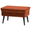 Rocco hocker velvet roestbruin