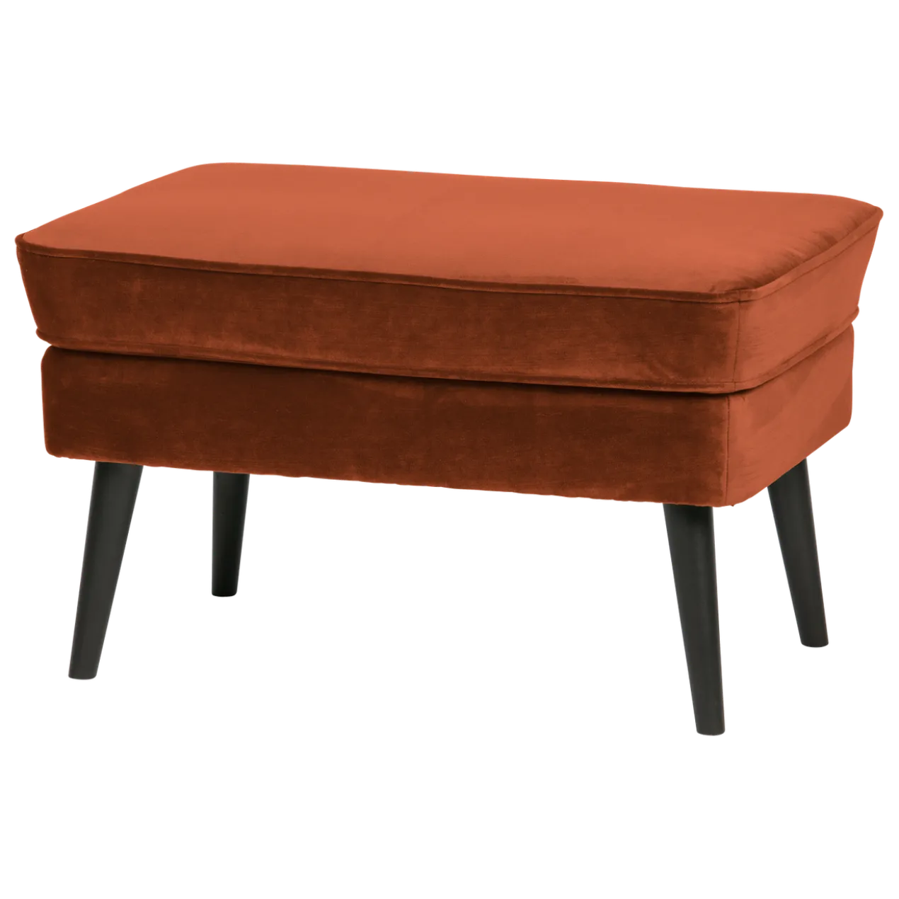Rocco hocker velvet roestbruin