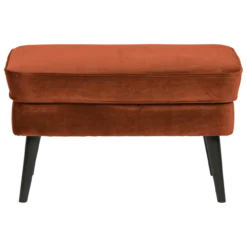 Rocco hocker velvet roestbruin