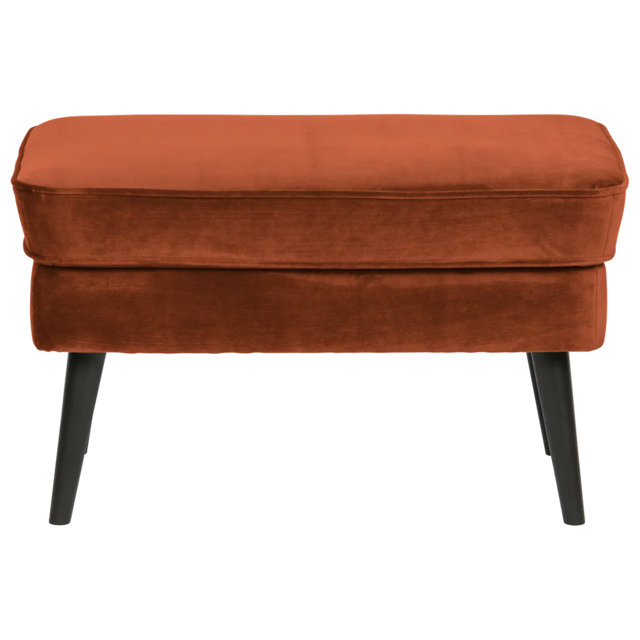 Rocco hocker velvet roestbruin