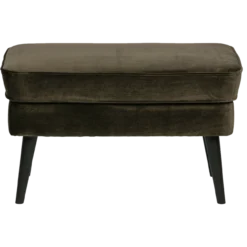 Rocco hocker velvet warmgroen