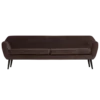 Rocco xl bank 230 cm velvet donkerbruin [fsc]
