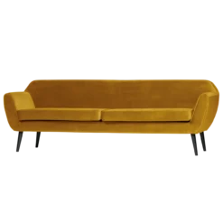 Rocco xl bank 230 cm velvet okergeel