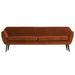 Rocco xl bank 230 cm velvet roestbruin