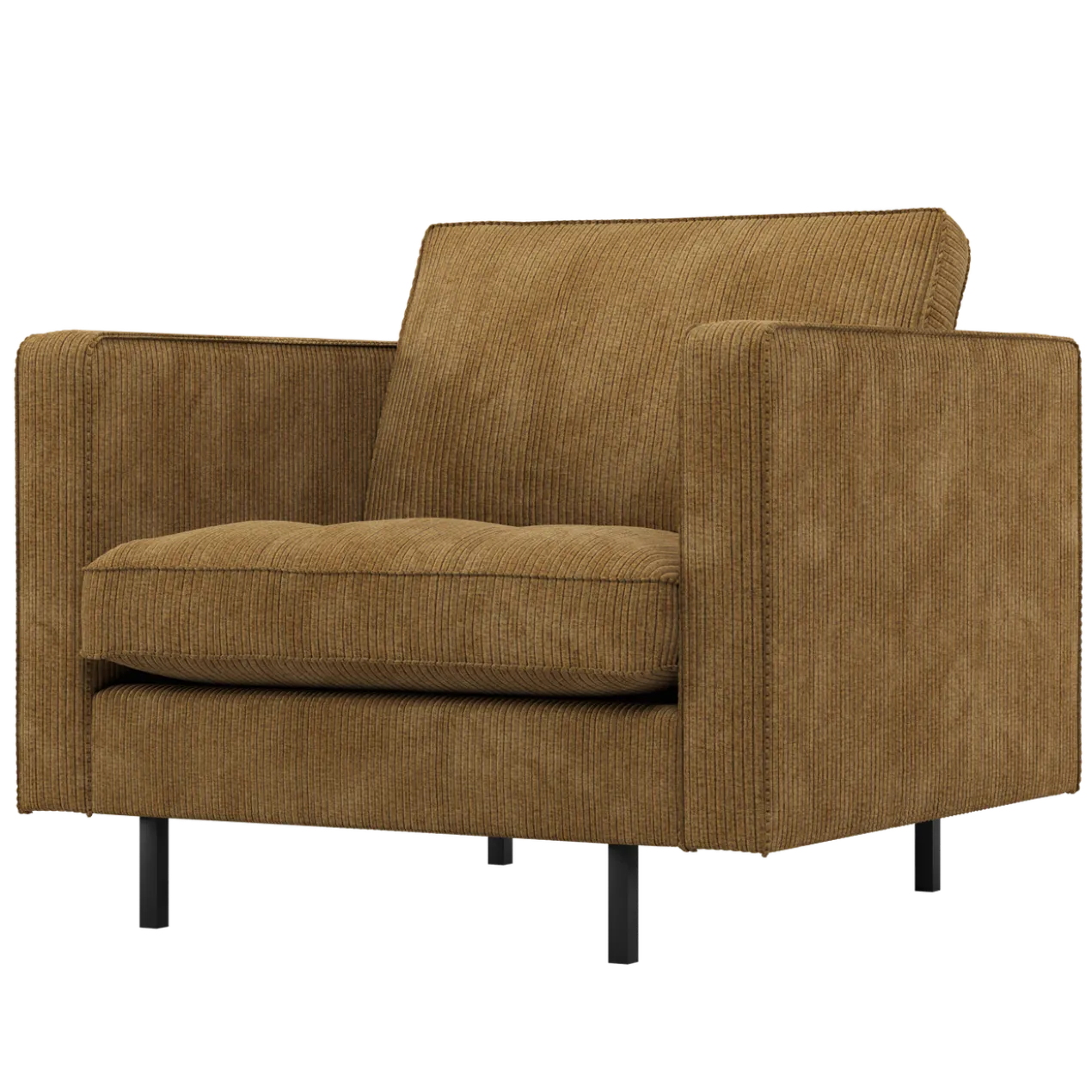 Rodeo classic fauteuil ribstof honinggeel