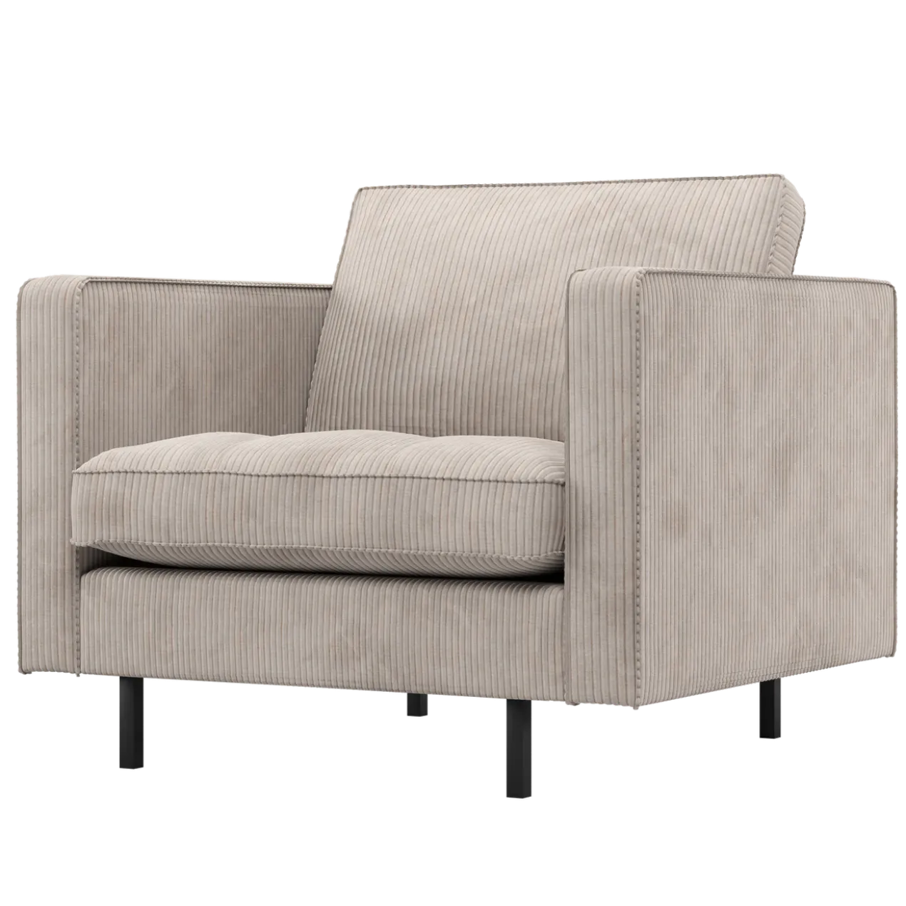 Rodeo classic fauteuil ribstof ecru