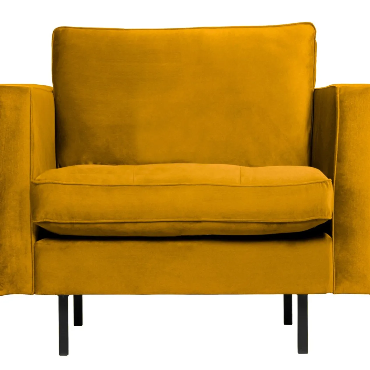 Rodeo classic fauteuil velvet okergeel