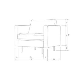 Rodeo classic fauteuil velvet taupe