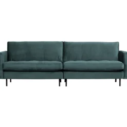 Rodeo classic 3-zits bank velvet groenblauw