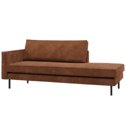 Rodeo daybed links ribstof roestbruin