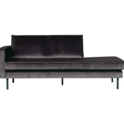 Rodeo daybed links velvet antraciet