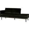 Rodeo daybed links velvet donkergroen