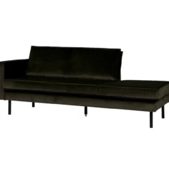 Rodeo daybed links velvet donkergroen