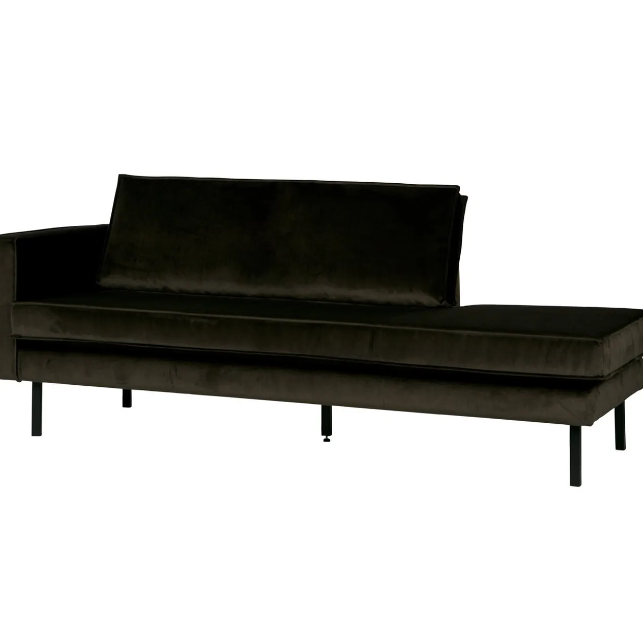 Rodeo daybed links velvet donkergroen