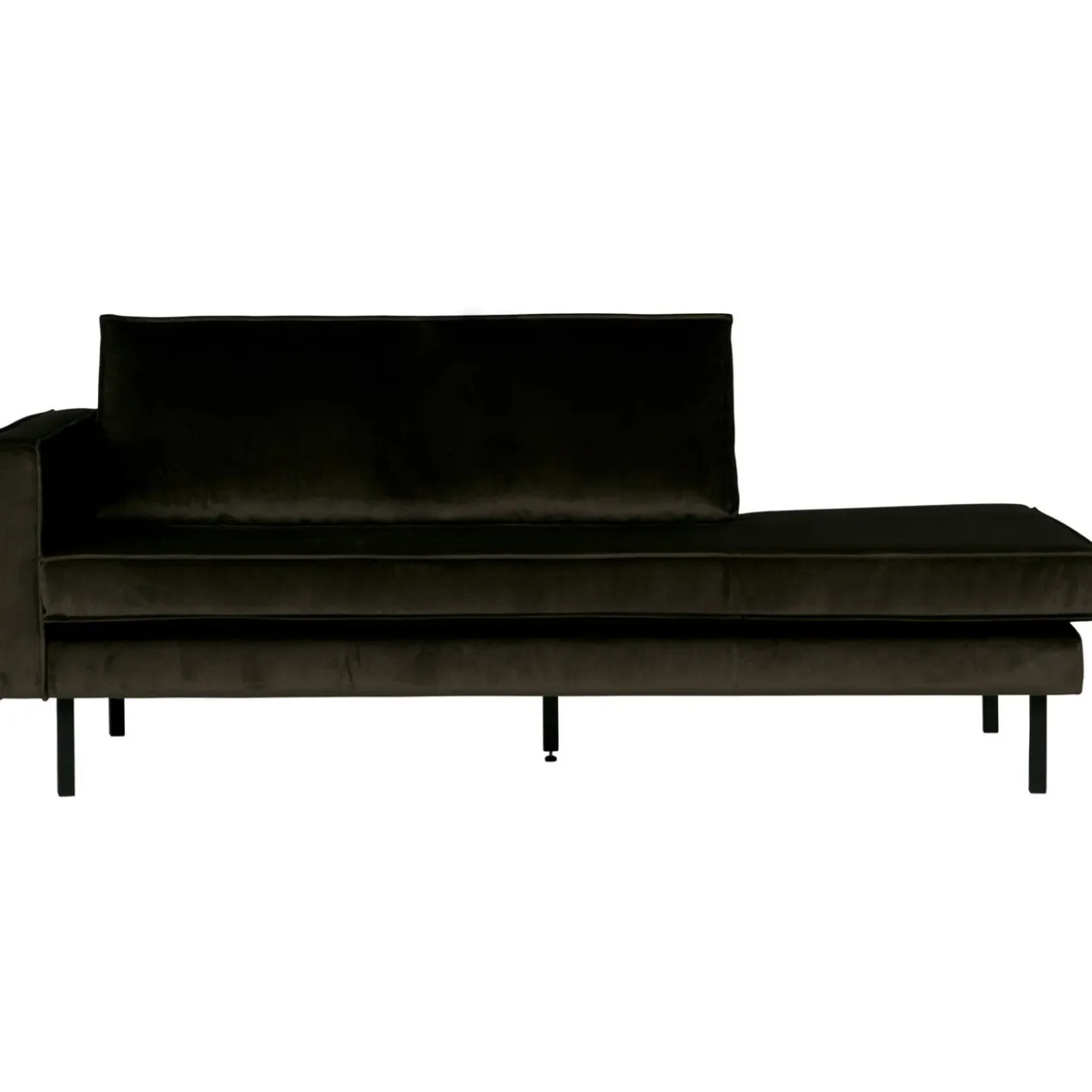 Rodeo daybed links velvet donkergroen