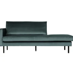 Rodeo daybed links velvet groenblauw