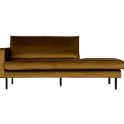 Rodeo daybed links velvet honinggeel