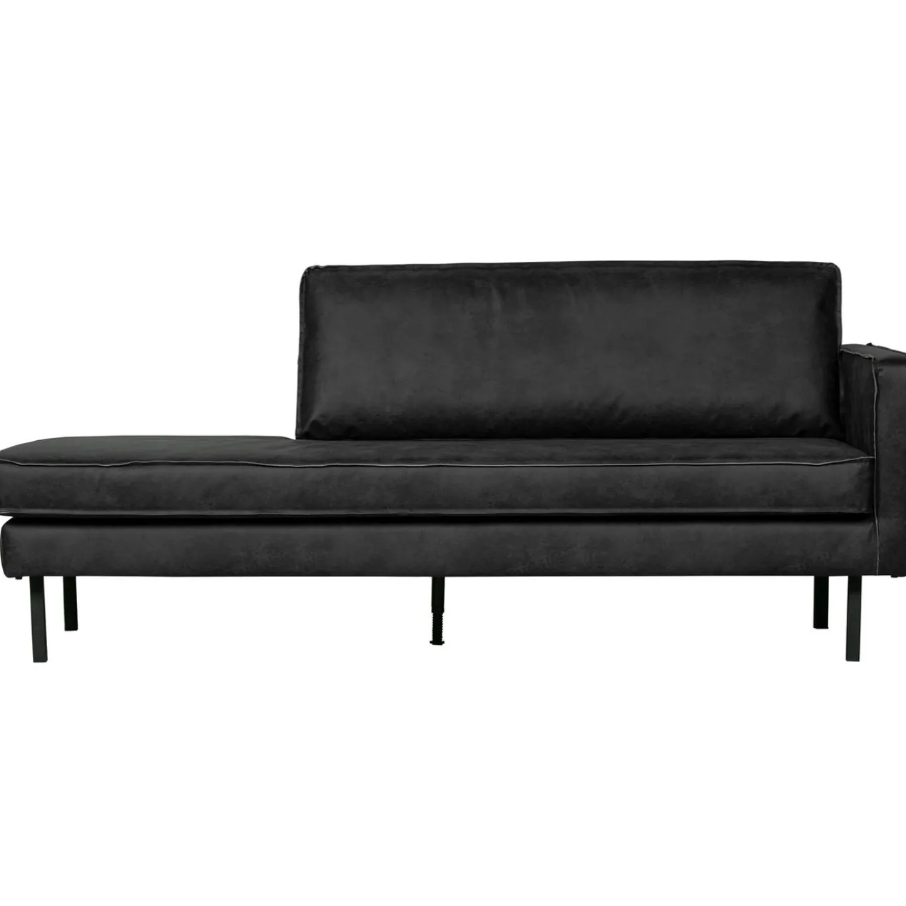 Rodeo daybed rechts ecoleer zwart