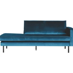 Rodeo daybed rechts velvet blauw