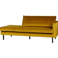 Rodeo daybed rechts velvet okergeel