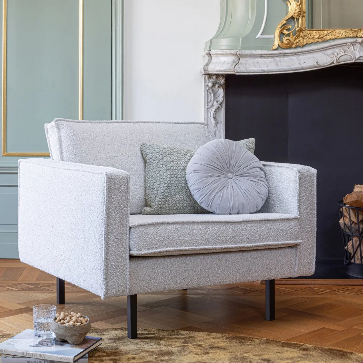 Rodeo fauteuil boucle naturel