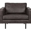 Rodeo fauteuil ecoleer zwart