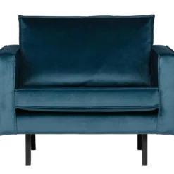 Rodeo fauteuil velvet blauw
